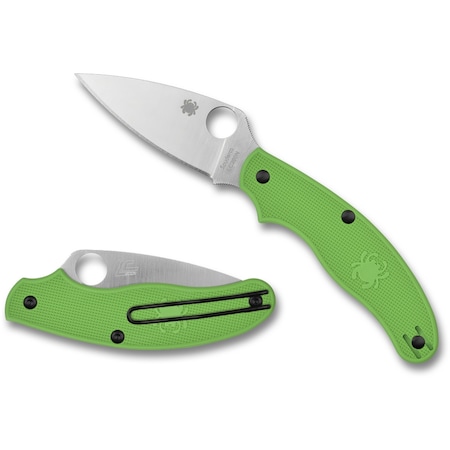 Spyderco 2024 Spyderco Reveal 10, Uk Penknife Salt Green Lc200N Steel, Plain Edge SPY-C94PGR